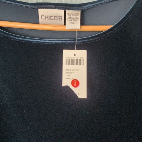 Chico's velvet sleeveless blouse layers essential - Picture 6 of 8